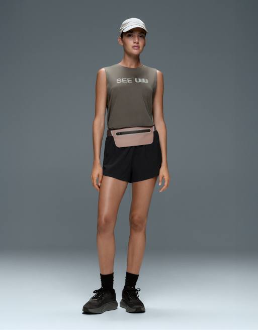 Oysho - T-shirt sans manches en tissu technique avec inscription - Gris, 2 de 7