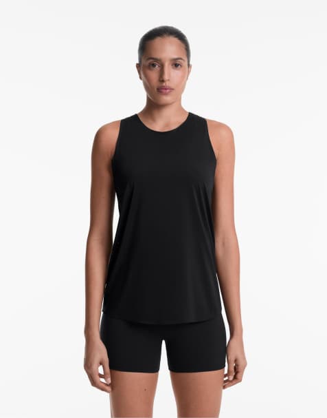 Oysho - T-shirt senza maniche nera con micro perforazioni - view 1