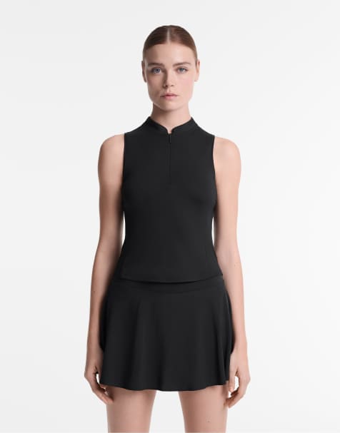 Oysho - T-shirt senza maniche nera con zip - view 1
