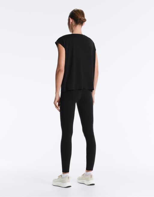 Oysho - T-shirt senza maniche nera in misto modal, 3 di 4