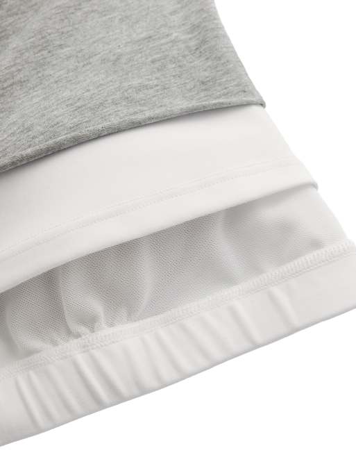 OYSHO Tanktop mit Melange-Overlay und Neckholder in Grau-Melange, 5 von 7
