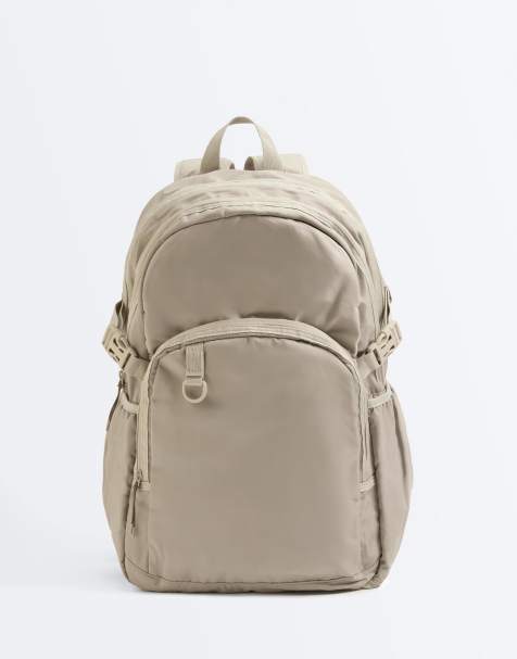 OYSHO Technical maxi backpack in mink - view 1