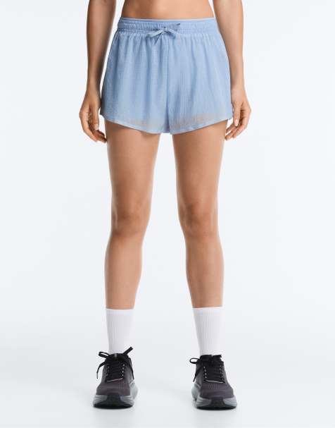 OYSHO Technical mid rise 2-i-1 shorts med tern i blå - view 1