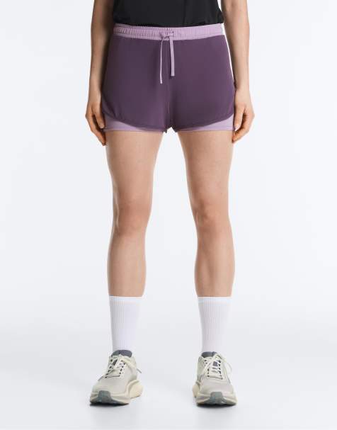 OYSHO Technical shorts in washed purple - view 1
