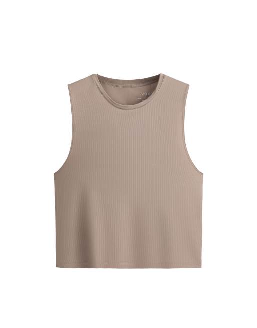 OYSHO Technical sleeveless t-shirt in mink grey, 7 of 7