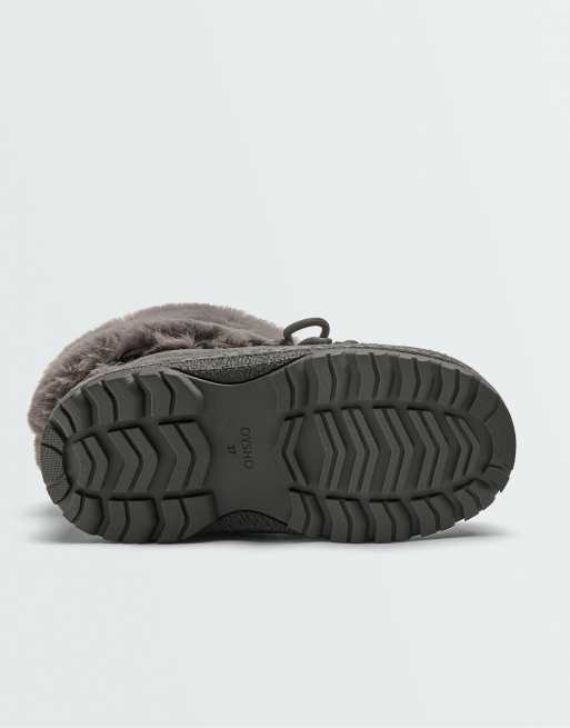 OYSHO Technical suede lace-up boot in grey, 7 of 7