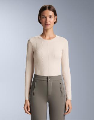 OYSHO - Thermal - Nahtloses Baselayer-T-Shirt aus Jacquard in Hellrosa