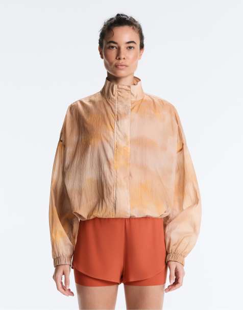 OYSHO Tie-dye print track jacket in orange - view 1