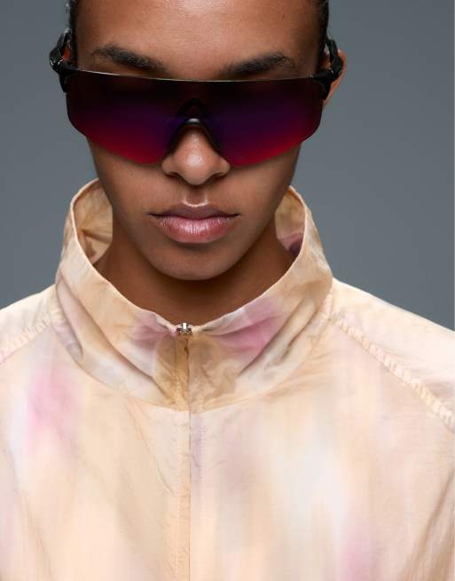 OYSHO Tie-dye track jacket in cream, 6 of 7