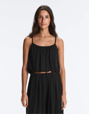 Top à bretelles en modal mélangé - Noir XS