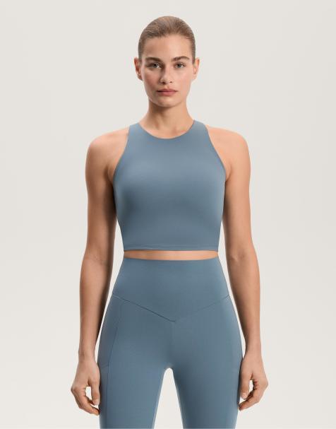 OYSHO - Top senza maniche a compressione blu petrolio - view 1