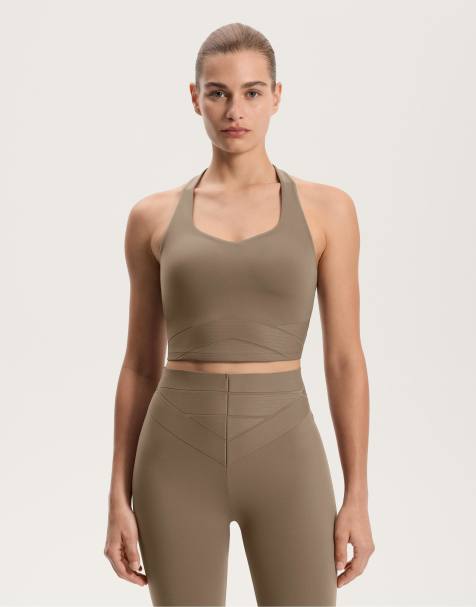 OYSHO - Top senza maniche a compressione color moka - view 1
