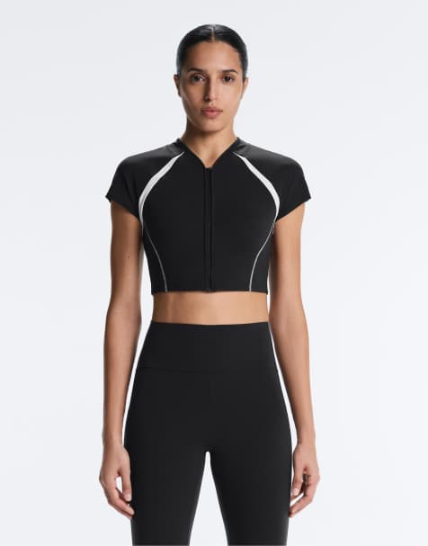 OYSHO - Top senza maniche a compressione riflettente nero - view 1