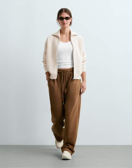 OYSHO - Top senza maniche in misto modal a coste bianco sporco, 2 di 5