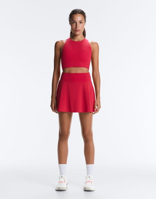 OYSHO - Top senza maniche leggero incrociato sul retro rosso, 2 di 4