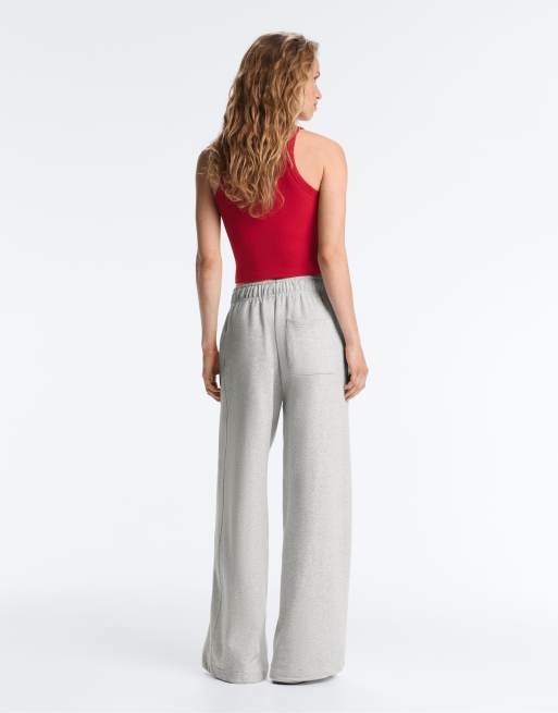 OYSHO - Top senza maniche lungo in misto modal a coste rosso acceso, 4 di 7