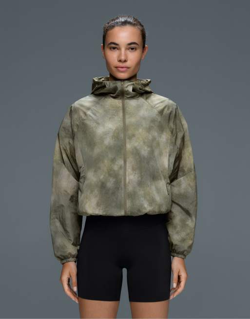OYSHO track-jakke med print i khaki, 3 af 7