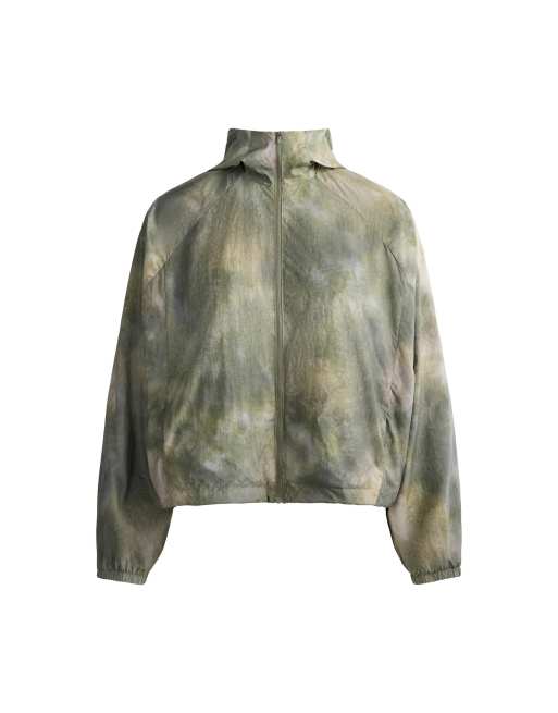 OYSHO track-jakke med print i khaki, 6 af 7