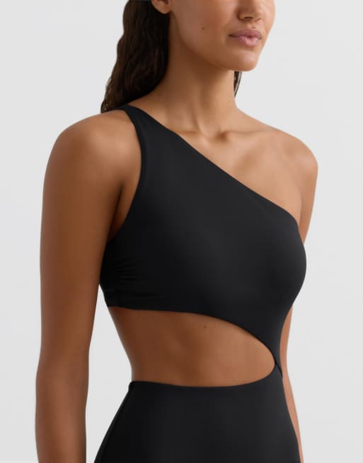OYSHO - Trikini asimmetrico nero con allacciatura, 3 di 4