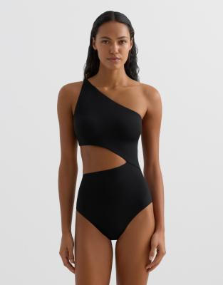 Oysho - Trikini asymétrique à détails noués - Noir