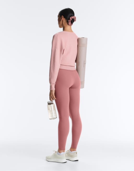 OYSHO Twist knit jumper in pale pink, 4 of 4