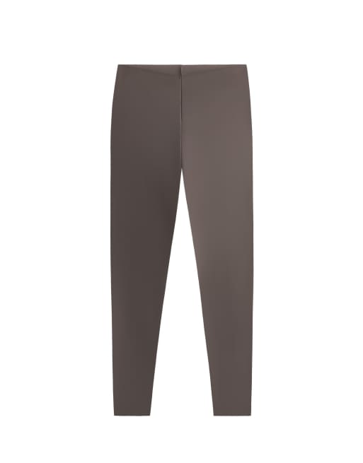 OYSHO V-cut light-touch 65cm ankle-length leggings in brown-khaki, 5 of 5