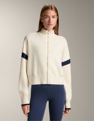 OYSHO - Veste à manches contrastées - Écru-Neutre