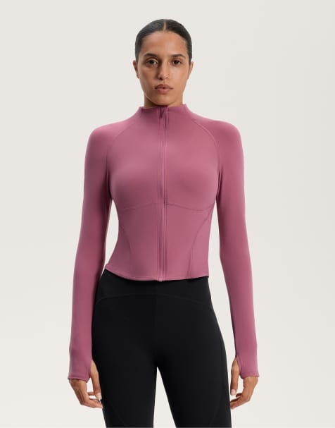 OYSHO - Veste chaude légère à coutures apparentes - Rose - view 1