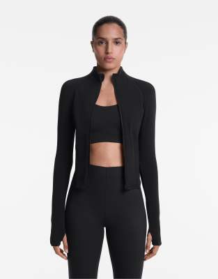 Oysho - Veste chaude légère avec coutures apparentes - Noir