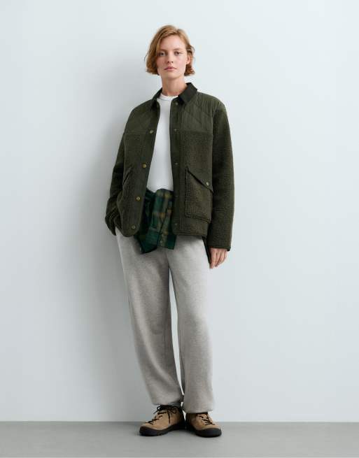 OYSHO veste combinée kaki, 2 de 5