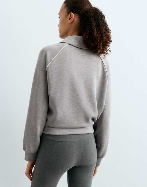 OYSHO veste coupe carrée en modal chiné, 4 de 4