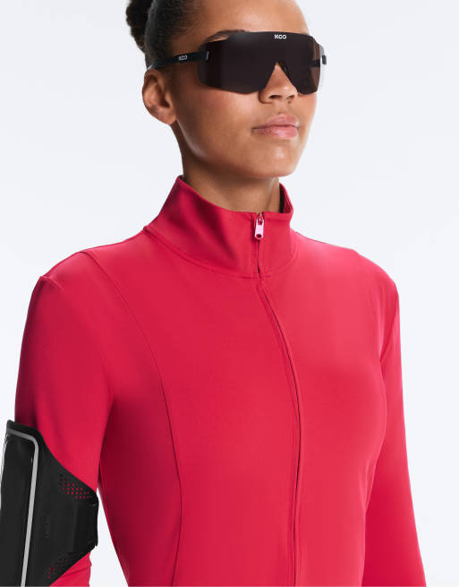 Oysho - Veste courte en tissu technique léger - Rouge, 3 de 4