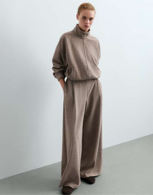 OYSHO veste courte mouchetée marron, 5 de 6