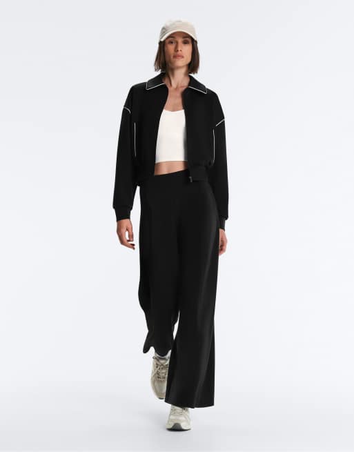 OYSHO - Veste effet néoprène à passepoil contrastant - Noir, 4 de 4