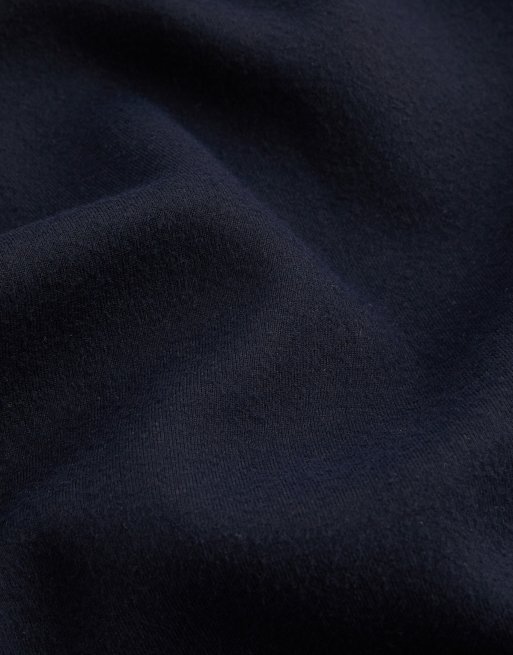 OYSHO veste en coton piqué brossé à col bleu marine, 5 de 7