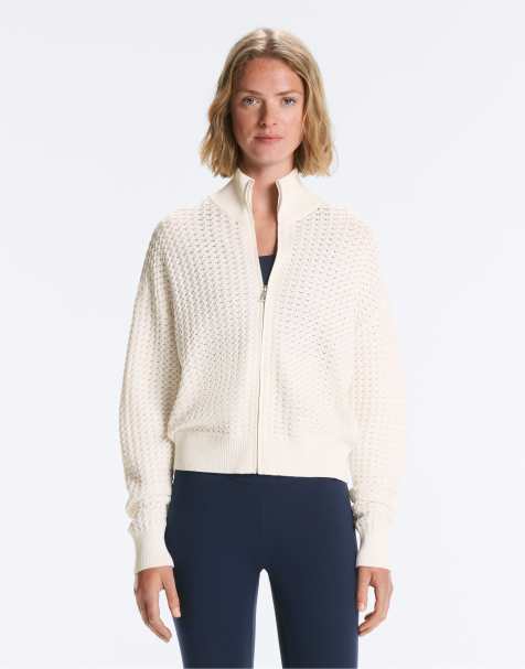Oysho - Veste en maille ajourée - Blanc cassé - view 1