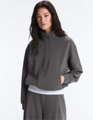 Oysho - Veste en piqué de coton - Gris
