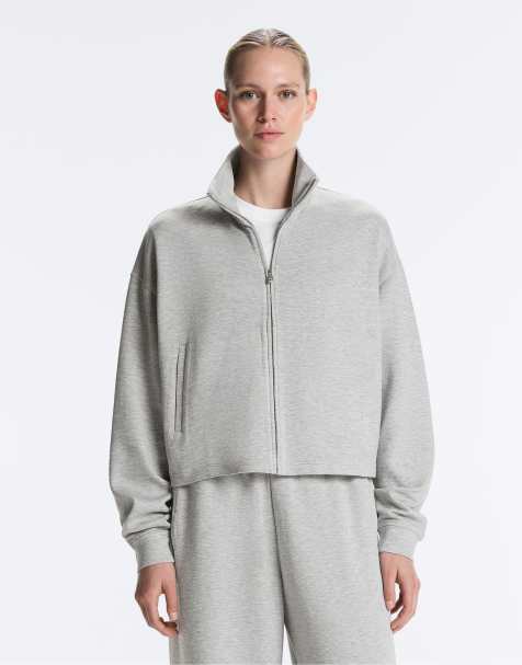 Oysho - Veste en piqué - Gris chiné - view 1