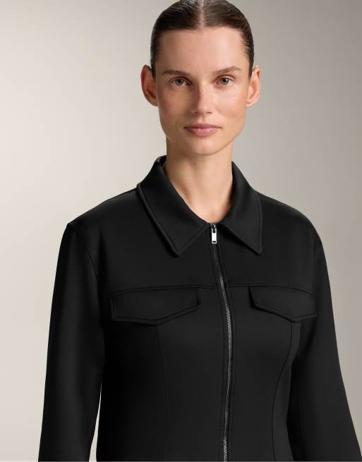 OYSHO - Veste en tissu côtelé effet néoprène - Noir, 2 de 4