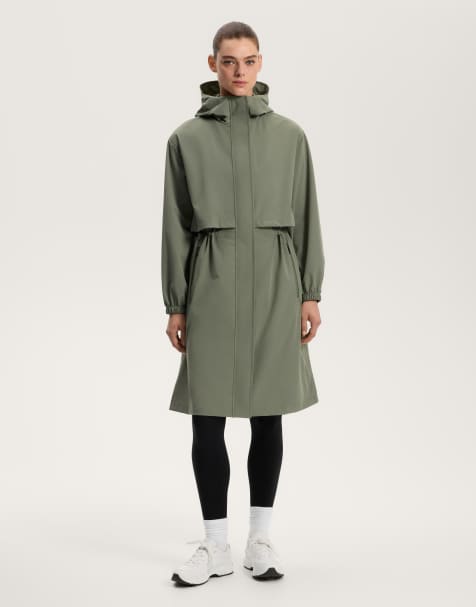 OYSHO - Veste longue ultra légère et imperméable 10 k - Vert - view 1