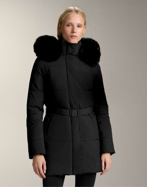 OYSHO - Veste mi-longue matelassée déperlante en tissu primaloft® - Noir - view 1