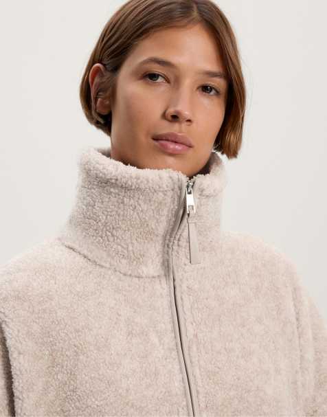 OYSHO - Veste oversize en imitation peau de mouton - Gris - view 1