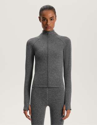 OYSHO - Veste technique chaude et légère sans coutures - Gris foncé chiné