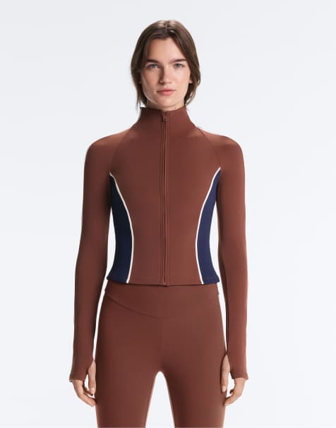 OYSHO veste technique color block légère et chaude marron - view 1