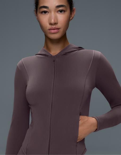 OYSHO veste technique courte chaude légère violette, 3 de 7