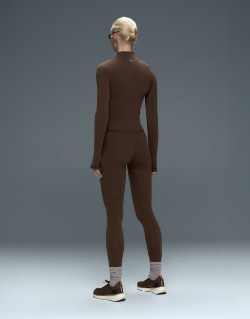 OYSHO veste technique courte légère et chaude marron, 4 de 4