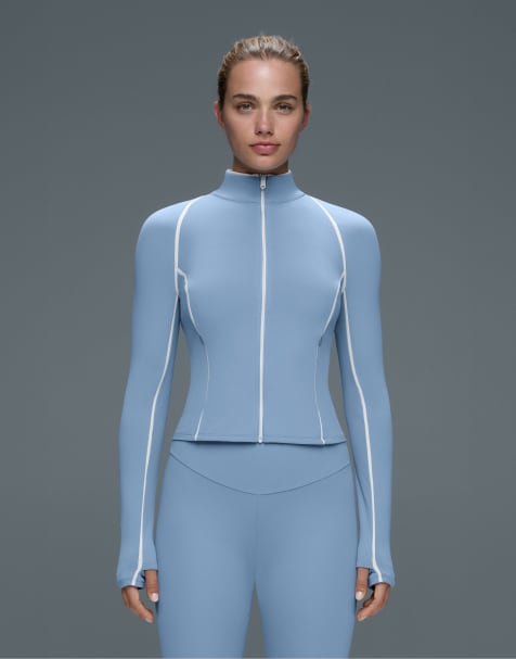 OYSHO veste technique légère et chaude à passepoil bleu - view 1