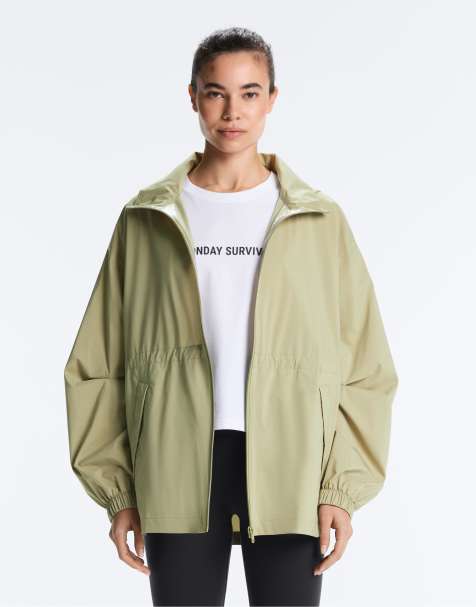 OYSHO - Veste ultra-légère et pliable en tissu imperméable 10k - Vert - view 1