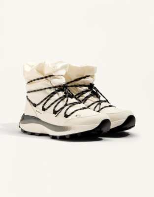  Vibram® waterproof high-top trainers in ecru