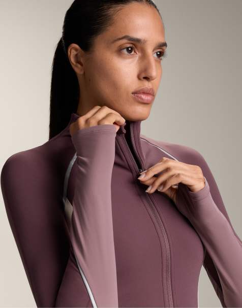 OYSHO – Vinröd, lätt, varm jacka i reflekterande techstil - view 1